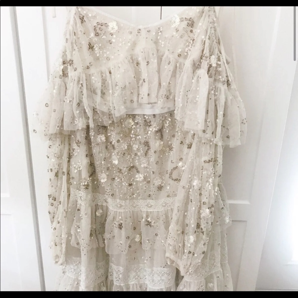 Needle And Thread Supernova Beaded Ruffle Dress - image 2